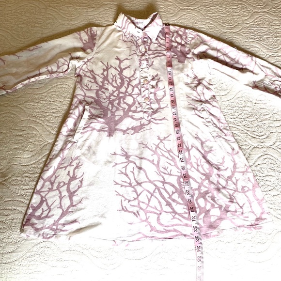 Funky People Coral Fan Print Pocket Dress - Picture 11 of 14